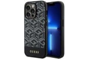 Mobile - Covers & Cases - GUESS GUHMP14XHGCFSEK iPhone 14 Pro Max 6.7" black/black hardcase GCube Stripes MagSafe - 3666339112455