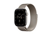 Pulsmätare & Stegräknare - Apple Watch Series 12 GPS + Cellular 46mm Natural Titanium Case with Natural Milanese Loop - M/L - MJGQ4QN/A