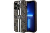 Mobile - Covers & Cases - GUESS GUHMP13LP4RPSW iPhone 13 Pro / 13 6.1" brown/brown hardcase 4G Printed Stripes MagSafe - 3666339119751
