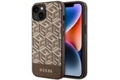 Mobile - Covers & Cases - GUESS GUHMP14MHGCFSEW iPhone 14 Plus 6.7" brown/brown hard case GCube Stripes MagSafe - 3666339112479