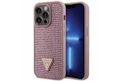 Mobile - Covers & Cases - GUESS GUHCP14LHDGTPP iPhone 14 Pro 6.1" pink/pink hardcase Rhinestone Triangle - 3666339120115