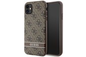 Mobile - Covers & Cases - GUESS GUHCN61P4SNW iPhone 11 / Xr brown/brown hardcase 4G Stripe - 3666339170110