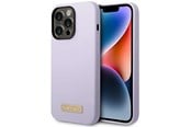 Mobile - Covers & Cases - GUESS GUHMP14LSBPLU iPhone 14 Pro 6.1" purple/purple hard case Silicone Logo Plate MagSafe - 3666339070403