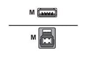 USB-kabel - Roline Gold - USB cable - USB Type A to USB Type B - 3 m - 11.02.8903