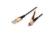 USB-kabel - Roline Gold Lightning cable - Lightning / USB - 1 m - 11.02.8923