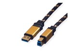 USB-kabel - Roline Gold - USB cable - USB Type B to USB Type A - 80 cm - 11.02.8900