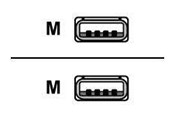 USB-kabel - Roline - USB cable - USB to USB - 4.5 m - 11.02.8945