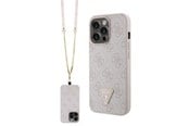 Mobile - Covers & Cases - GUESS GUHCP13LP4TDSCPP case for iPhone 13 Pro / 13 - pink Crossbody 4G Metal Logo - 3666339147167