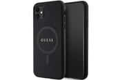 Mobile - Covers & Cases - GUESS GUHMN61PSAHMCK case for iPhone 11 / Xr - black Saffiano MagSafe - 3666339155667