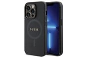 Mobile - Covers & Cases - GUESS GUHMP14LPSAHMCK case for iPhone 14 Pro - black Saffiano MagSafe - 3666339155742