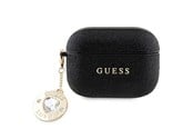 Andra mobiltillbehör - GUESS GUAP2PGEHCDK case for AirPods Pro 2 cover - black Fixed Glitter Heart Diamond Charm - 3666339171216