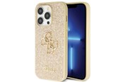 Mobile - Covers & Cases - GUESS GUHCP14LHG4SGD case for iPhone 14 Pro - gold Glitter Script Big 4G - 3666339147761