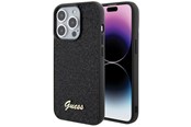 Mobile - Covers & Cases - GUESS Disco Metal Script case for iPhone 15 Pro - black - 3666339173456