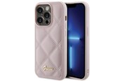 Mobile - Covers & Cases - GUESS Quilted Metal Logo case for iPhone 15 Pro - pink - 3666339149765