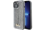 Mobile - Covers & Cases - GUESS Sequin Script Metal case for iPhone 15 - silver - 3666339173159