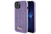 Mobile - Covers & Cases - GUESS Sequin Script Metal case for iPhone 15 - purple - 3666339176228