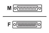 Parallel-seriel-kabel - EFB NORDIC EFB-Elektronik - serial / parallel cable - DB-25 to DB-25 - 10 m - EK165.10