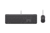 Tangentbord - Logitech Signature Slim Wired Combo MK620 for Business - Tastatur & Mus set - Fransk - Grå - 920-013344