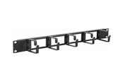 Rack chassis - Lanview by Logon - rack cable organiser - with cable entry holes - 1U - RAO110BL