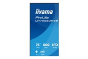 Digital skyltning & Hotell - iiyama ProLite LH7566UHSB-B1AG 74.5" Class (75" viewable) LCD flat panel display - 4K - for digital signage - LH7566UHSB-B1AG