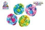 Små presenter till barn - Trend Toys Spin Ball glitter transparant 4ass 6.5cm CDU - 201118