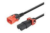 Strömkabel (intern) - MicroConnect - power cable - IEC 60320 C15 to IEC 60320 C14 - 2 m - MC-DUALC14C15-2M