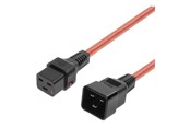 Strömkabel (intern) - MicroConnect - power cable - IEC 60320 C19 to IEC 60320 C20 - 1 m - MC-C19C20LOCK-1M-R
