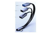 USB-kabel - MicroConnect - USB-C adapter kit - 24 pin USB-C - 12 cm - MC-USBCANG-USBA3WAY
