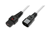 Strömkabel (intern) - MicroConnect - power cable - power IEC 60320 C13 to IEC 60320 C14 - 1 m - MC-C13C14LOCK-1MW