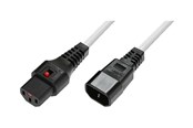 Strömkabel (intern) - MicroConnect - power cable - power IEC 60320 C13 to IEC 60320 C14 - 2 m - MC-C13C14LOCK-2MW