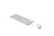 Tangentbord - HP 230 - Tastatur & Mus set - Belgisk - Vit - 3L1F0AA#AC0