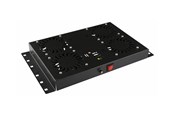 Rack chassis - Lanview by Logon - rack roof mount fan assembly - analogue controlled built-in UK plug - 1U - RAF120BL-UK