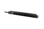 Strömkabel (extern) - Lanview - power distribution strip - 10A - LVR-2MSCH-SCH-C13-8