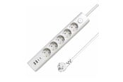 Strömkabel (extern) - MicroConnect - power strip - 5-way on/off switch - MC-GRU00515WS-USB