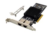 Nätverkskort (adaptrar osv.) - MicroConnect - network adapter - PCIe 3.0 x8 - 10 Gigabit Ethernet x 2 - MC-PCIEX8-X550-T2-D