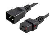 Strömkabel (intern) - MicroConnect - power cable - IEC 60320 C19 to IEC 60320 C20 - 1.5 m - MC-C19C20LOCK-1.5M