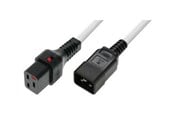 Strömkabel (intern) - MicroConnect - power cable - IEC 60320 C19 to IEC 60320 C20 - 3 m - MC-C19C20LOCK-3M-W