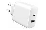 Mobile - Adapters & Chargers - eSTUFF INFINITE power adapter - 100% recycled plastic EU plug - USB Type A 24 pin USB-C - 32 Watt - ES637031