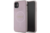 Mobile - Covers & Cases - GUESS GUHMN61PSAHMCP case for iPhone 11 / Xr - pink Saffiano MagSafe - 3666339156084