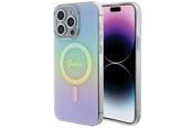 Mobile - Covers & Cases - GUESS IML Iridescent MagSafe case for iPhone 15 Pro - turquoise - 3666339154943
