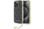 Mobile - Covers & Cases - GUESS GUHCP15LGF4GGR iPhone 15 Pro 6.1" gray/gray hardcase 4G Charms Collection - 3666339171681