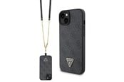 Mobile - Covers & Cases - GUESS GUHCP15SP4TDSCPK iPhone 15 6.1" black/black hardcase Crossbody 4G Metal Logo - 3666339146801