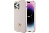 Mobile - Covers & Cases - GUESS Silicone Logo Strass 4G Case for iPhone 15 Pro Max - Pink - 3666339148935