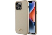 Mobile - Covers & Cases - GUESS Glitter Glossy Script case for iPhone 15 Pro Max - gold - 3666339155513