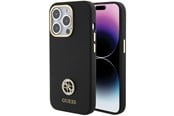 Mobile - Covers & Cases - GUESS Silicone Logo Strass 4G Case for iPhone 15 Pro - Black - 3666339148508