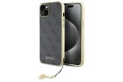 Mobile - Covers & Cases - GUESS 4G Charms Collection case for iPhone 15 Plus - gray - 3666339171674