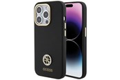 Mobile - Covers & Cases - GUESS Silicone Logo Strass 4G case for iPhone 15 Pro Max - black - 3666339148515