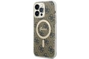Mobile - Covers & Cases - GUESS IML 4G MagSafe Case for iPhone 15 Pro Max - Brown - 3666339194611