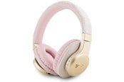 Hörlurar / Headset - GUESS Bluetooth on-ear headphones GUBH604GEMP pink/pink 4G Script - 3666339170226
