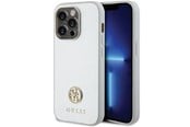 Mobile - Covers & Cases - GUESS Strass Metal Logo case for iPhone 15 Pro - silver - 3666339151164